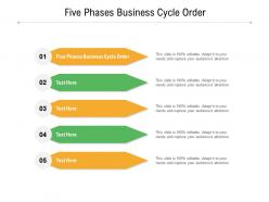 Five phases business cycle order ppt powerpoint presentation styles infographics cpb
