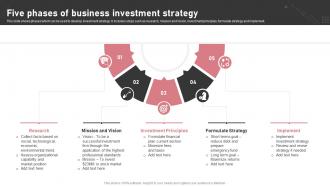 Five Phases Of Business Investment Strategy
