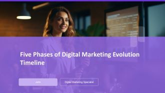 Five Phases Of Digital Marketing Evolution Timeline PPT Designs AT