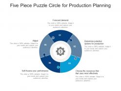 Five piece puzzle circle for production planning