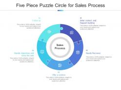 Five piece puzzle circle for sales process