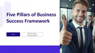 Five Pillars Business Success Framework PPT Summary AT