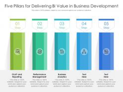 Five pillars for delivering bi value in business development