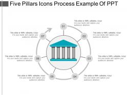 Five pillars icons process example of ppt