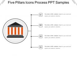 Five pillars icons process ppt samples