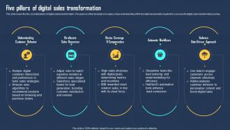 Five Pillars Of Digital Sales Transformation