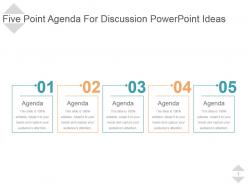 Five point agenda for discussion powerpoint ideas