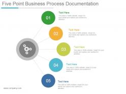 Five Point Business Process Documentation Powerpoint Slides