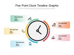 Five point clock timeline graphic