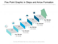 Five point graphic in steps and arrow formation