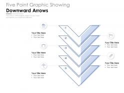 Five point graphic showing downward arrows