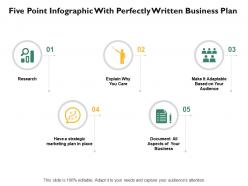Five Point Infographic With Perfectly Written Business Plan