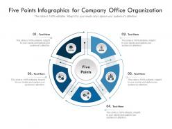 Five points for company office organization infographic template
