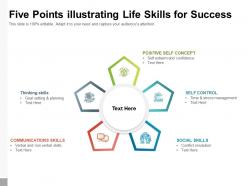 Five points illustrating life skills for success