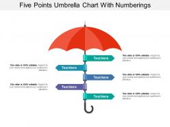 Five points umbrella chart with numberings