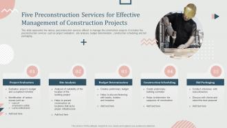 Five Preconstruction Services For Effective Management Of Construction Projects