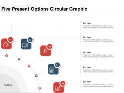 Five present options circular graphic