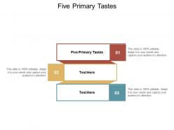 Five primary tastes ppt powerpoint presentation icon layouts cpb