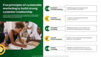 Five Principles Of Sustainable Marketing To Build Strong Sustainable Marketing Promotional MKT SS V