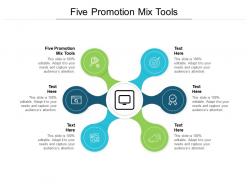 Five promotion mix tools ppt powerpoint presentation tips cpb