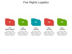Five rights logistics ppt powerpoint presentation gallery microsoft cpb