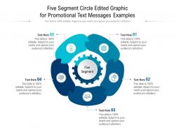 Five segment circle edited graphic for promotional text messages examples infographic template