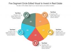 Five segment circle edited visual to invest in real estate infographic template