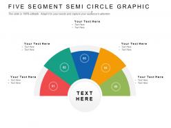 Five segment semi circle graphic