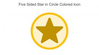 Five Sided Star In Circle Colored Icon In Powerpoint Pptx Png And Editable Eps Format