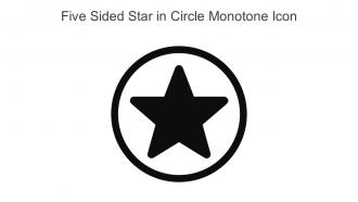 Five Sided Star In Circle Monotone Icon In Powerpoint Pptx Png And Editable Eps Format