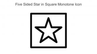 Five Sided Star In Square Monotone Icon In Powerpoint Pptx Png And Editable Eps Format