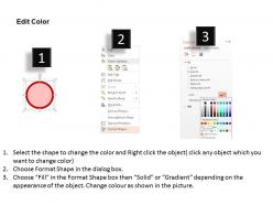 Five sliders for percentage representation flat powerpoint design