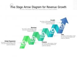 Five stage arrow diagram for revenue growth