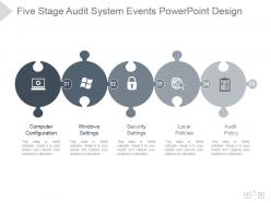 Five stage audit system events powerpoint design