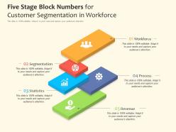 Five stage block numbers for customer segmentation in workforce