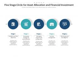 Five stage circle for asset allocation and financial investment
