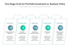 Five Stage Circle For Portfolio Investment As Business Policy