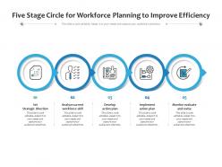 Five stage circle for workforce planning to improve efficiency