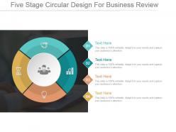 Five Stage Circular Design For Business Review Powerpoint Themes
