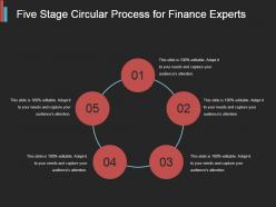 Five stage circular process for finance experts ppt background