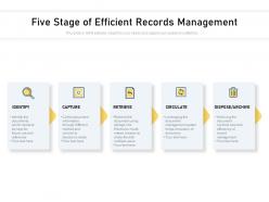 Five Stage Of Efficient Records Management