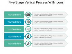 Five stage vertical process with icons