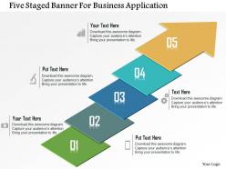 Five staged banner for business application powerpoint template