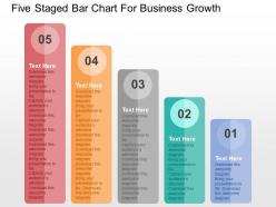 Five Staged Bar Chart For Business Growth Flat Powerpoint Design