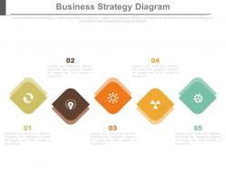 Five staged business strategy diagram flat powerpoint design