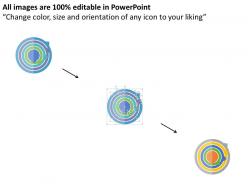 Five staged circular chart for data representation flat powerpoint design