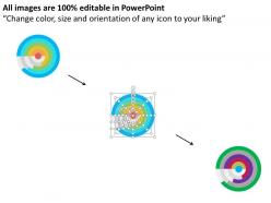Five staged circular process diagram flat powerpoint design