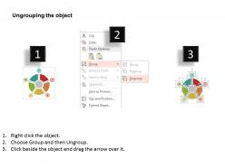 Five staged circular process flat powerpoint design