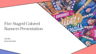 Five Staged Colored Banners Presentation PPT Structure AT