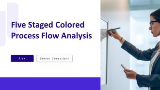 Five Staged Colored Process Flow Analysis PPT Template AT